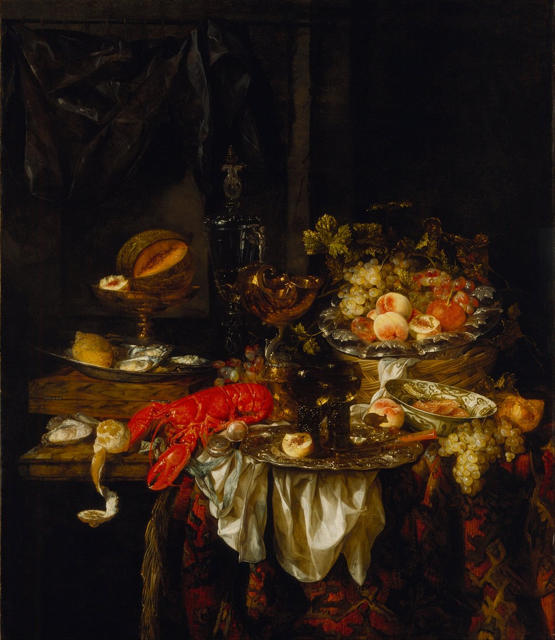 Naturaleza muerta de banquete de Abraham van Beijeren