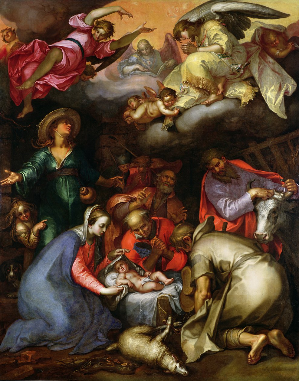 Adoración de los pastores, 1612 de Abraham Bloemaert