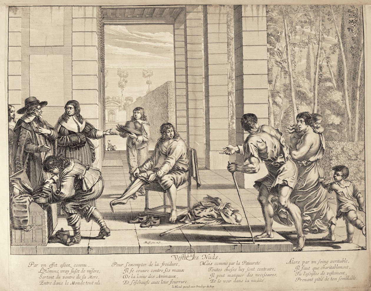 Vestir al Desnudo de Abraham Bosse