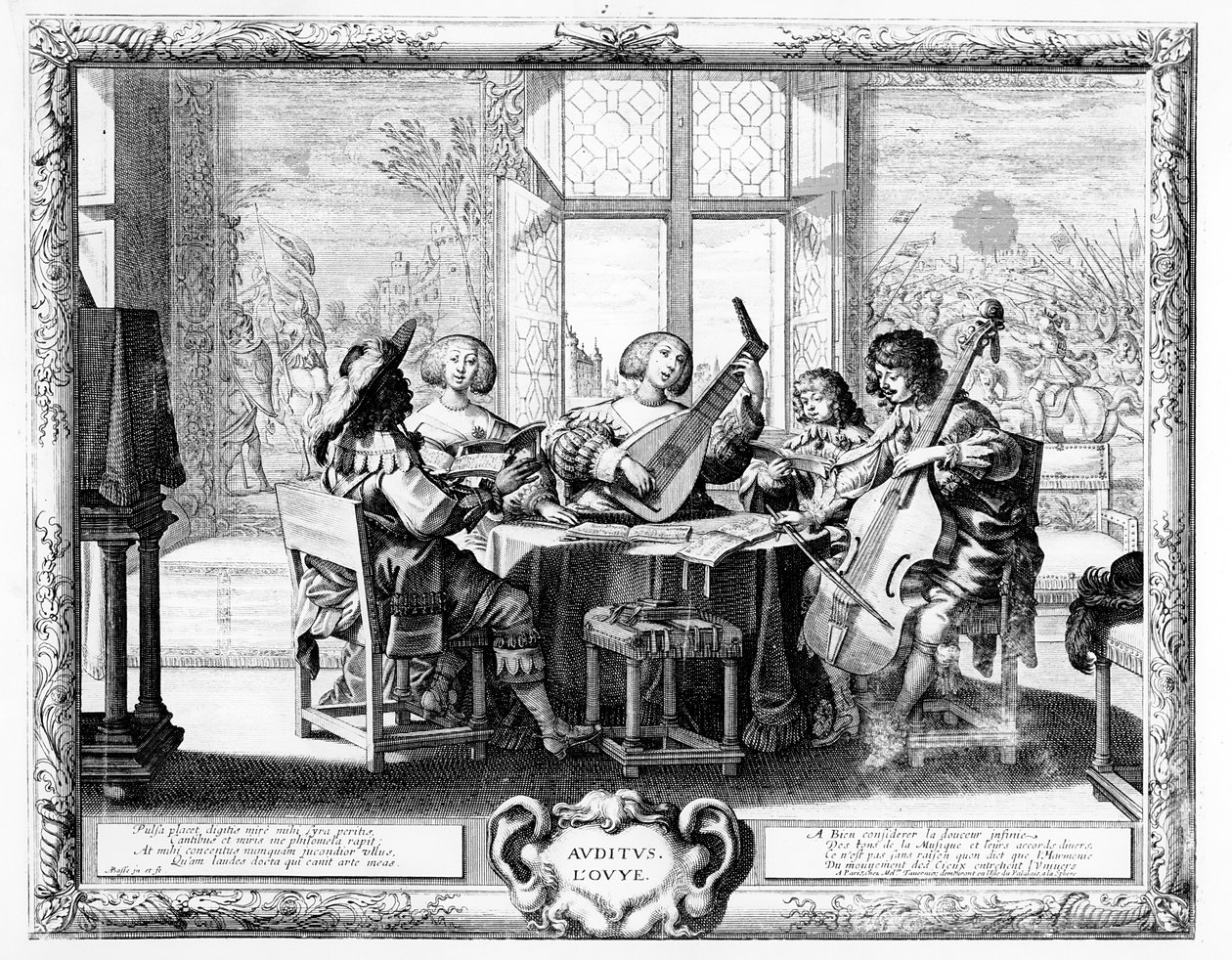El Conjunto Musical con un Laúd de Abraham Bosse