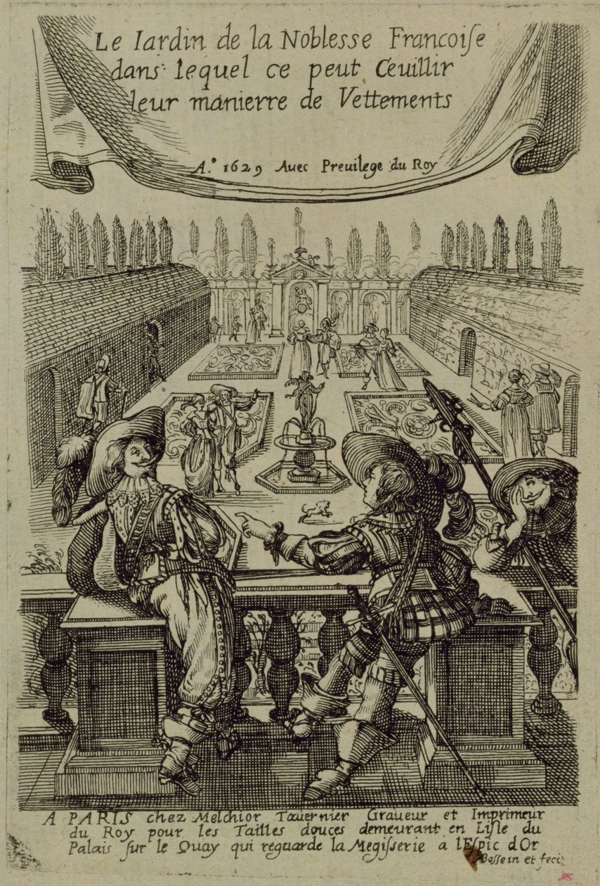 El jardín de la nobleza francesa, c.1640 de Abraham Bosse