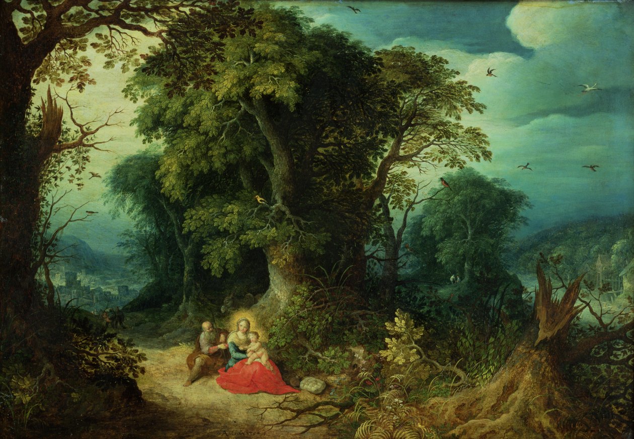El descanso en la huida a Egipto de Abraham Govaerts
