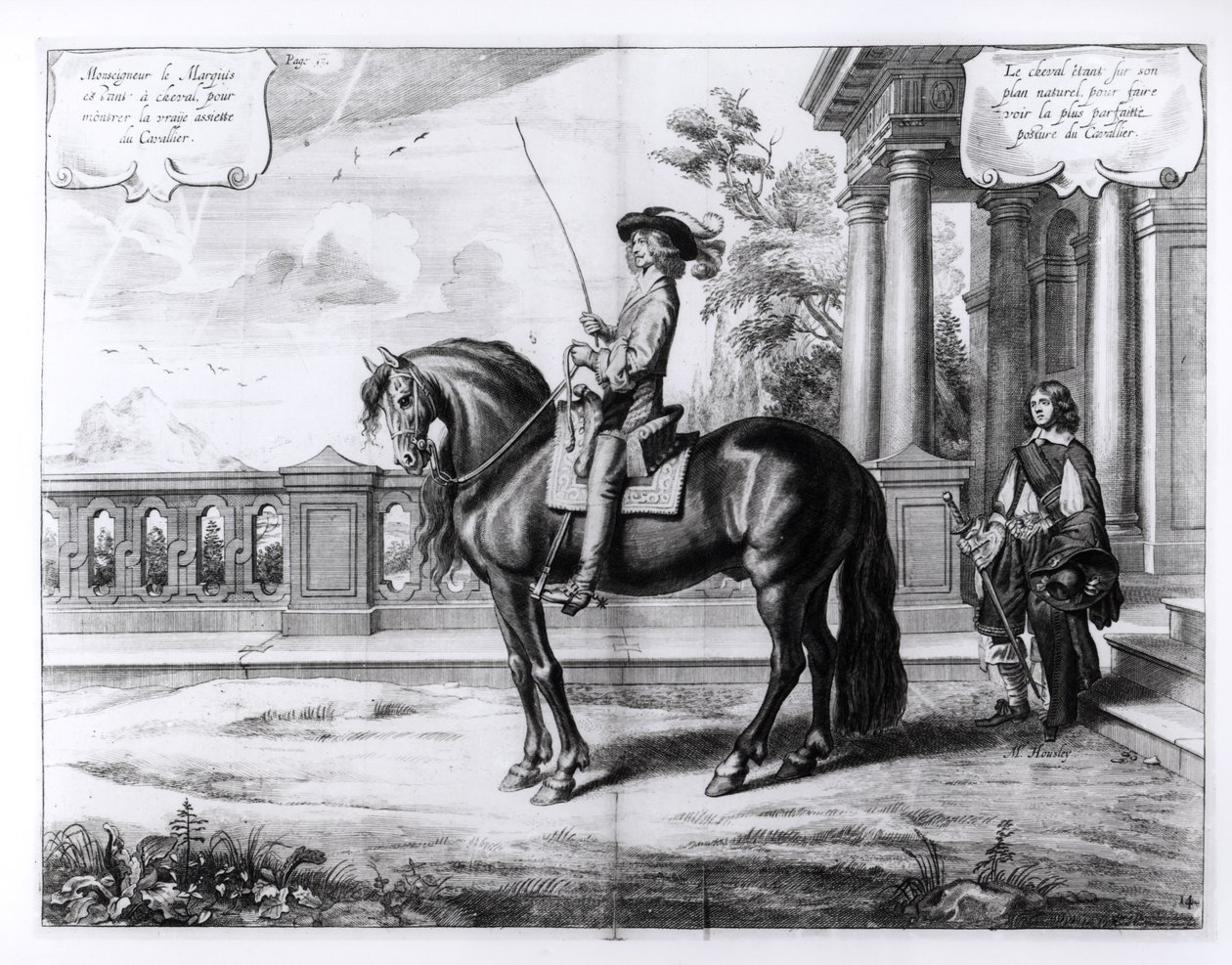Ilustración de un Manual de Equitación, grabado por Peeter Clouwet (1629-70), 1658 de Abraham Jansz. van Diepenbeke