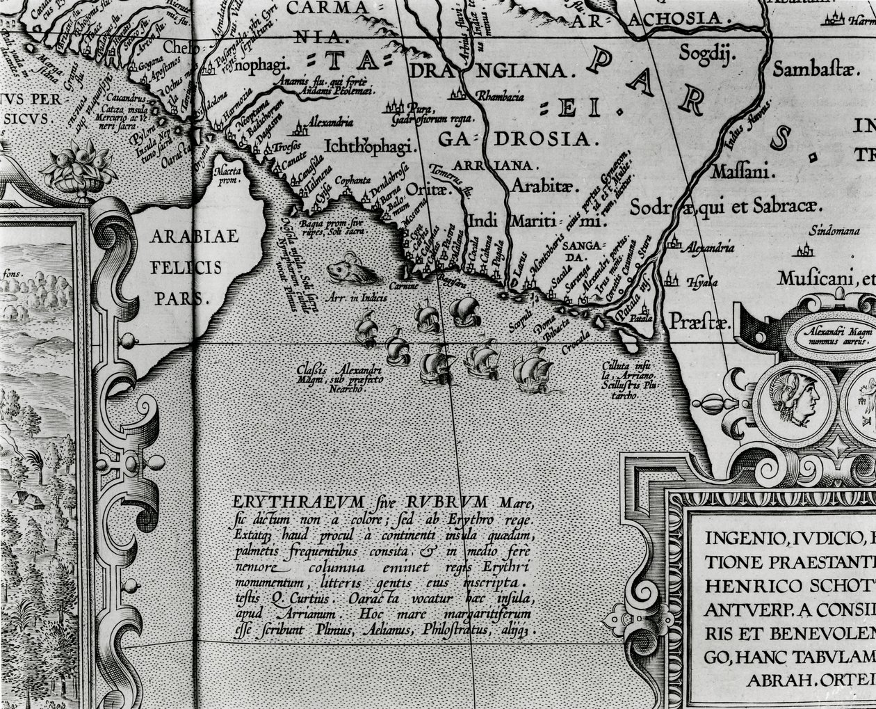 Mapa del imperio de Alejandro Magno, de 