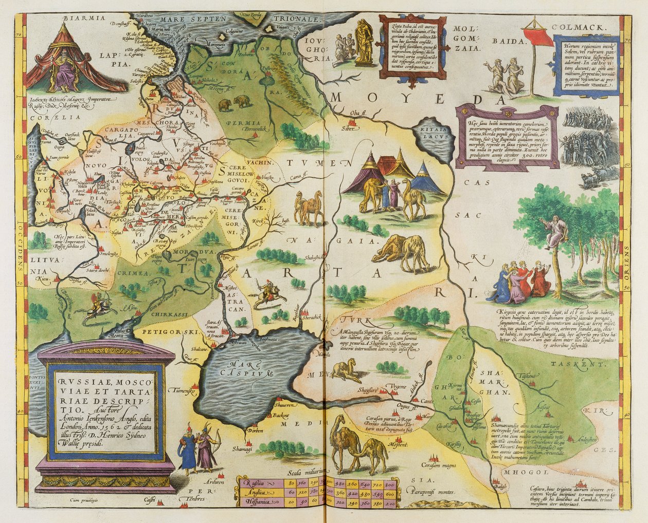 Mapa del Imperio Ruso, 1588 de Abraham Ortelius