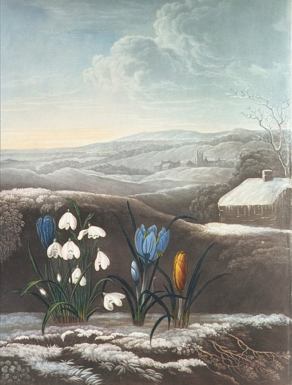 La campanilla de invierno, grabado por Ward, probablemente principios del siglo XIX de Abraham Pether