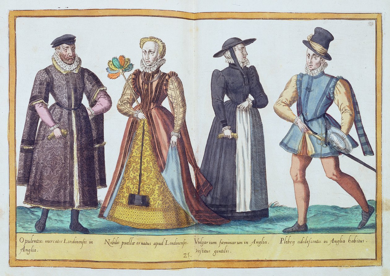 Trajes ingleses del siglo XVI de 