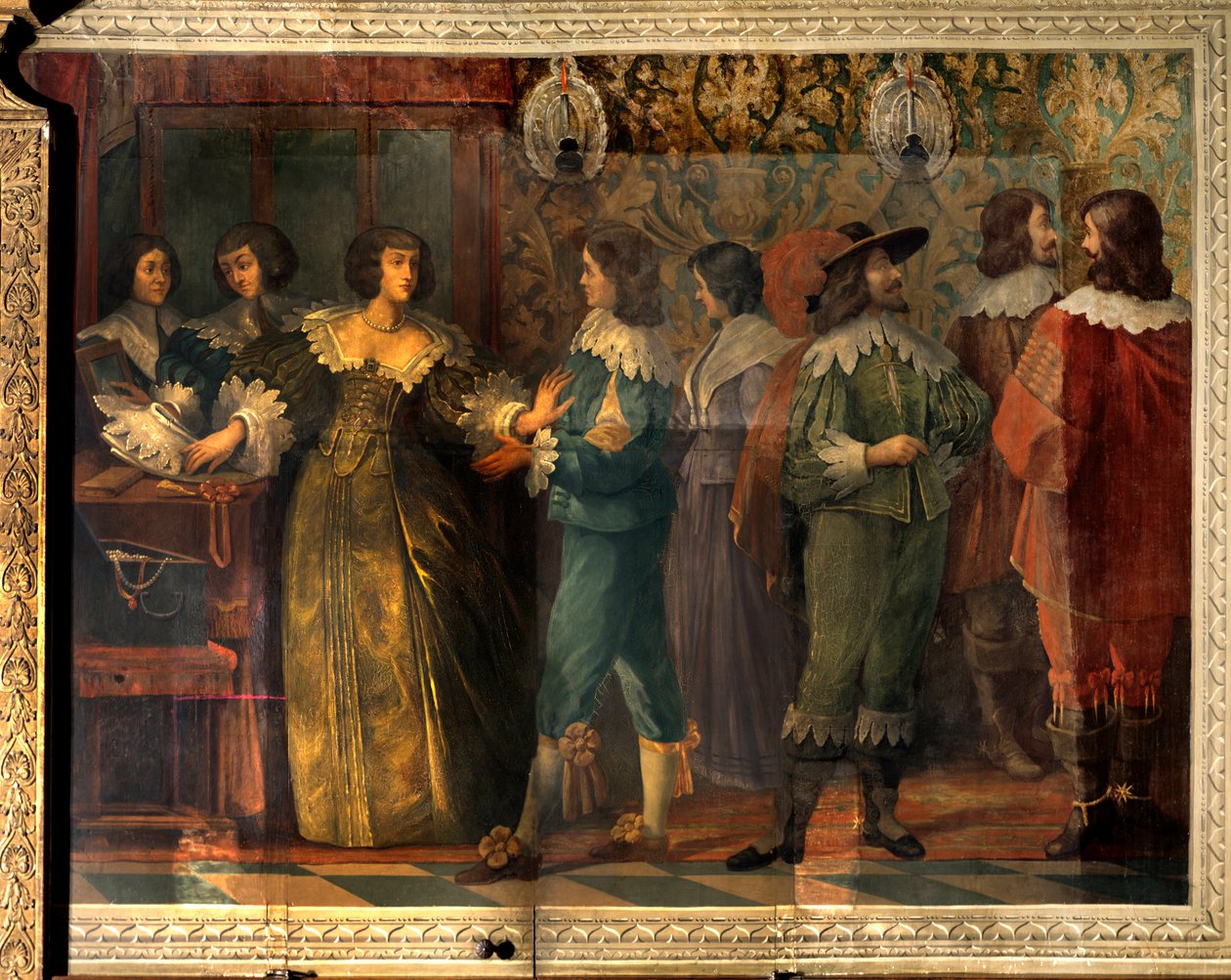 Escena de la vida de Charles de Valois (1573-1650), Duque de Angulema - Escena de fiesta dada con motivo del matrimonio de Charles de Valois con su segunda esposa en 1644 de Abraham (after) Bosse