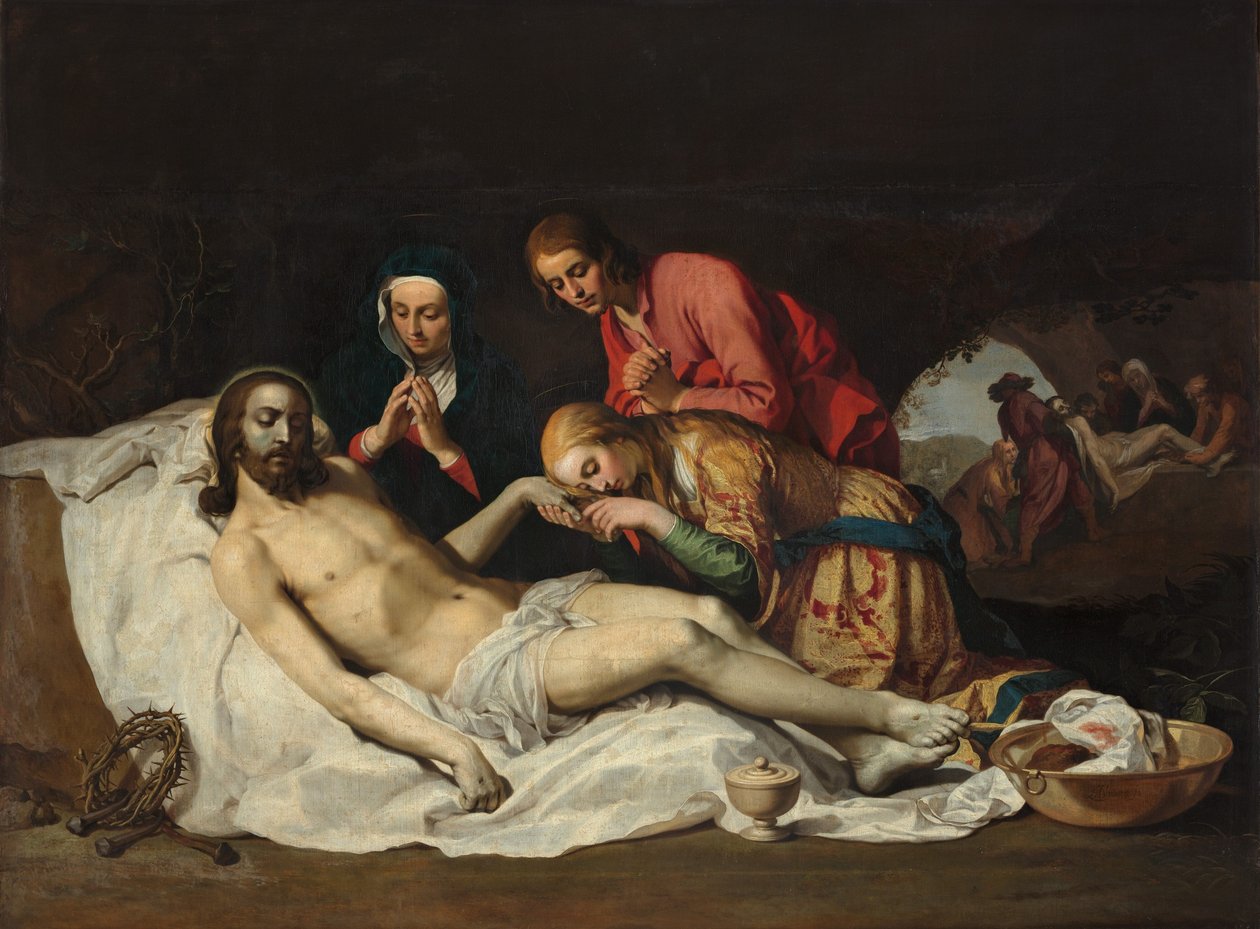 Holandés: El lamento de Cristo (Marcos 15:41) El lamento de Cristo de Abraham Bloemaert