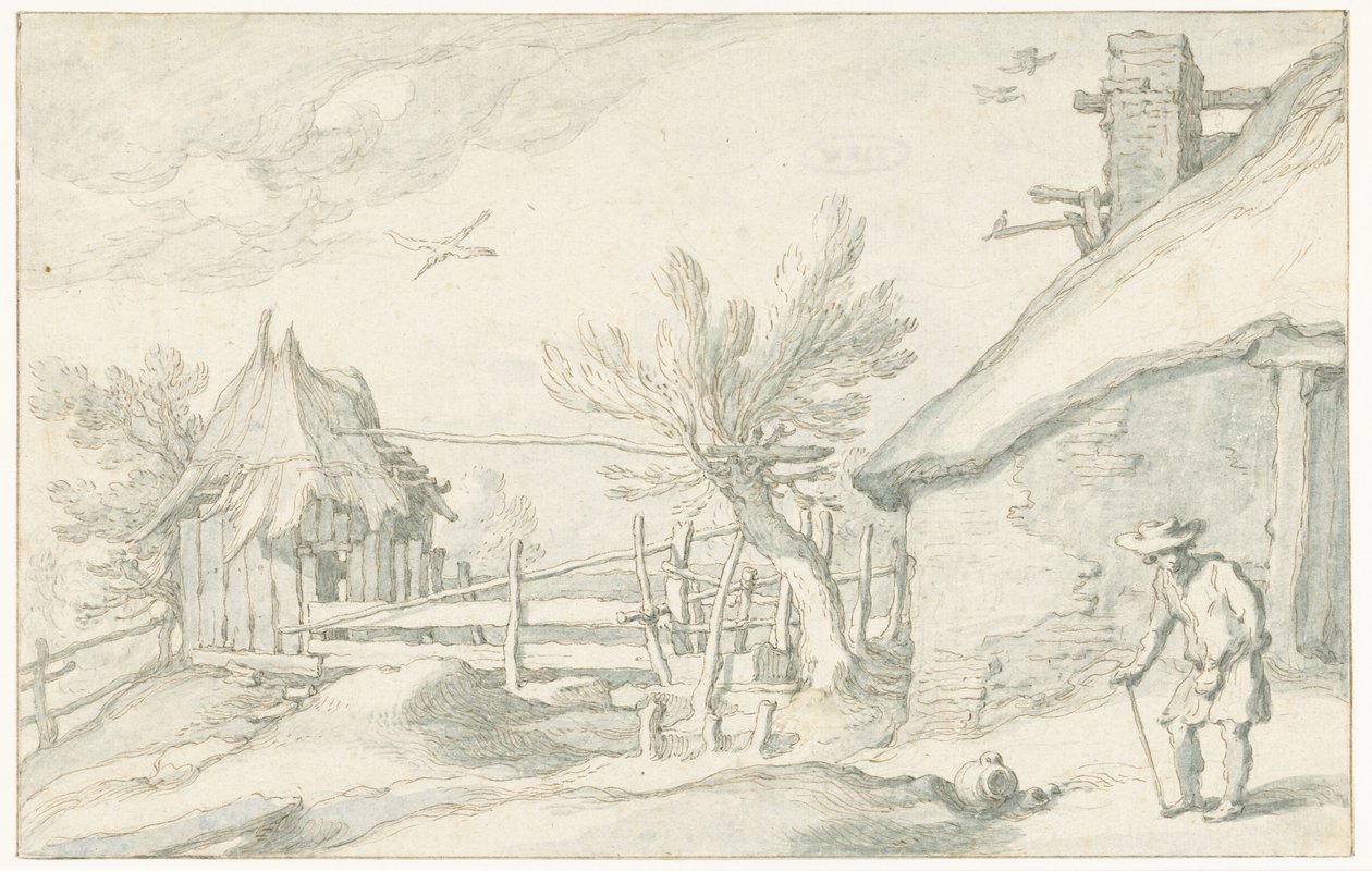 Corral con granja y granero de Abraham Bloemaert