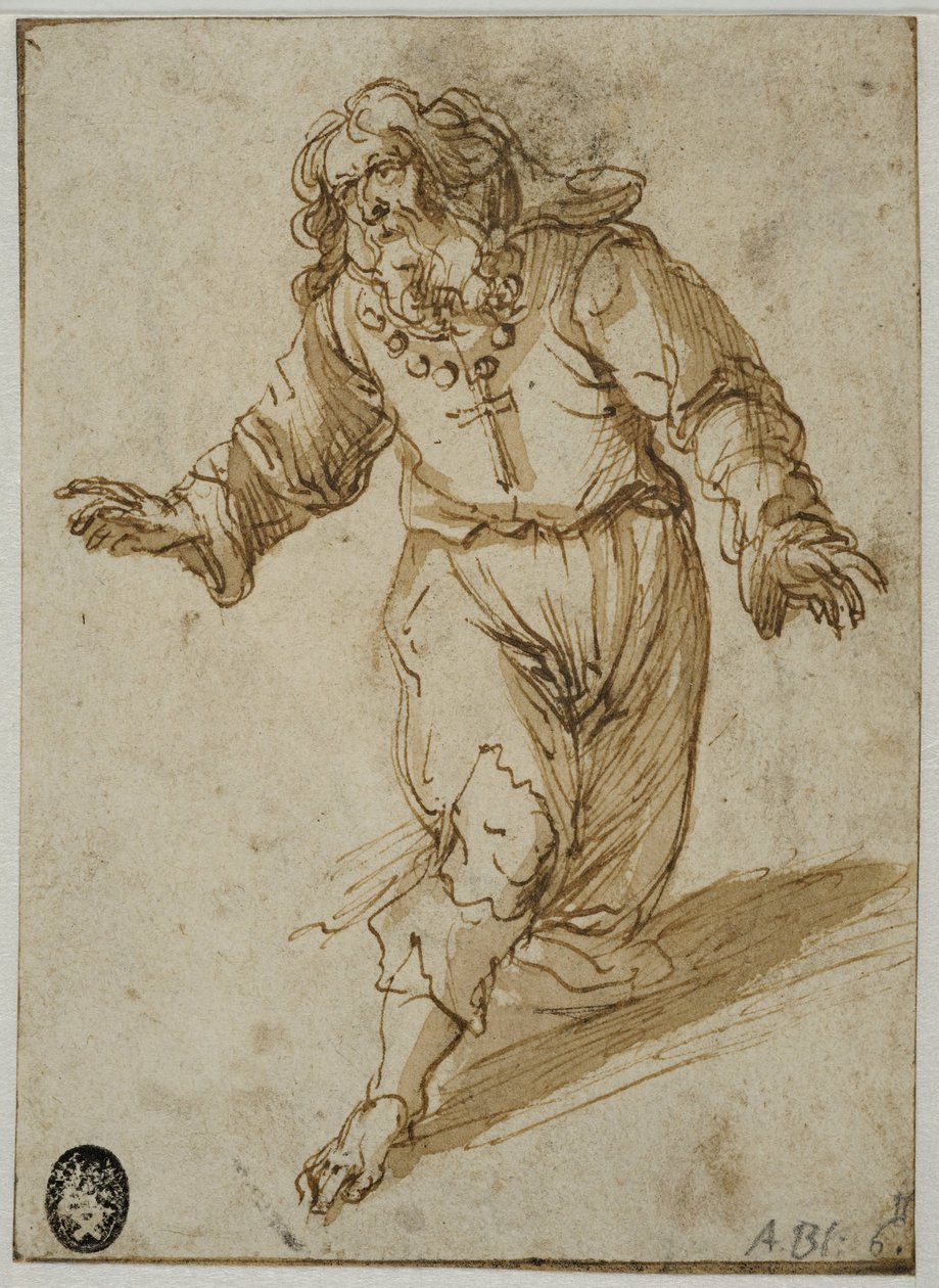 El hombre arrodillado de Abraham Bloemaert