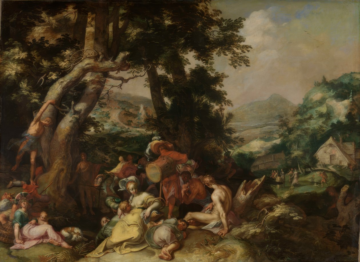 Predicación de Juan el Bautista de Abraham Bloemaert