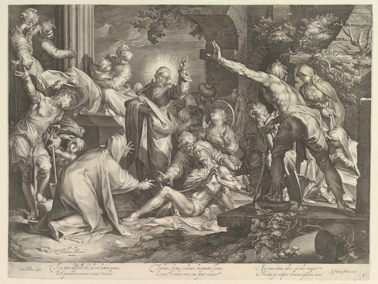 Resurrección de Lázaro de Abraham Bloemaert