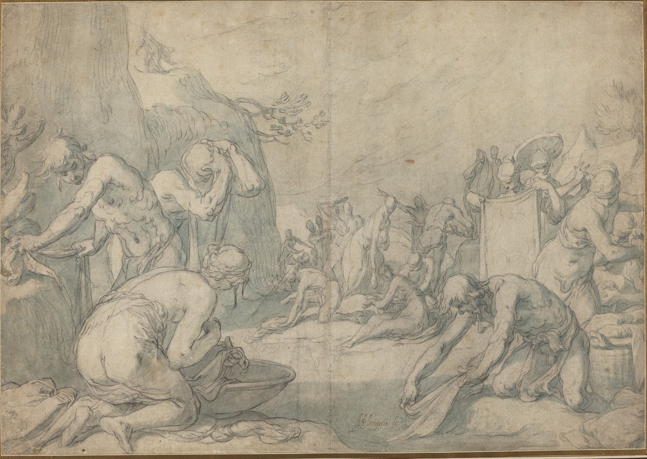 Lavado ritual de los israelitas de Abraham Bloemaert