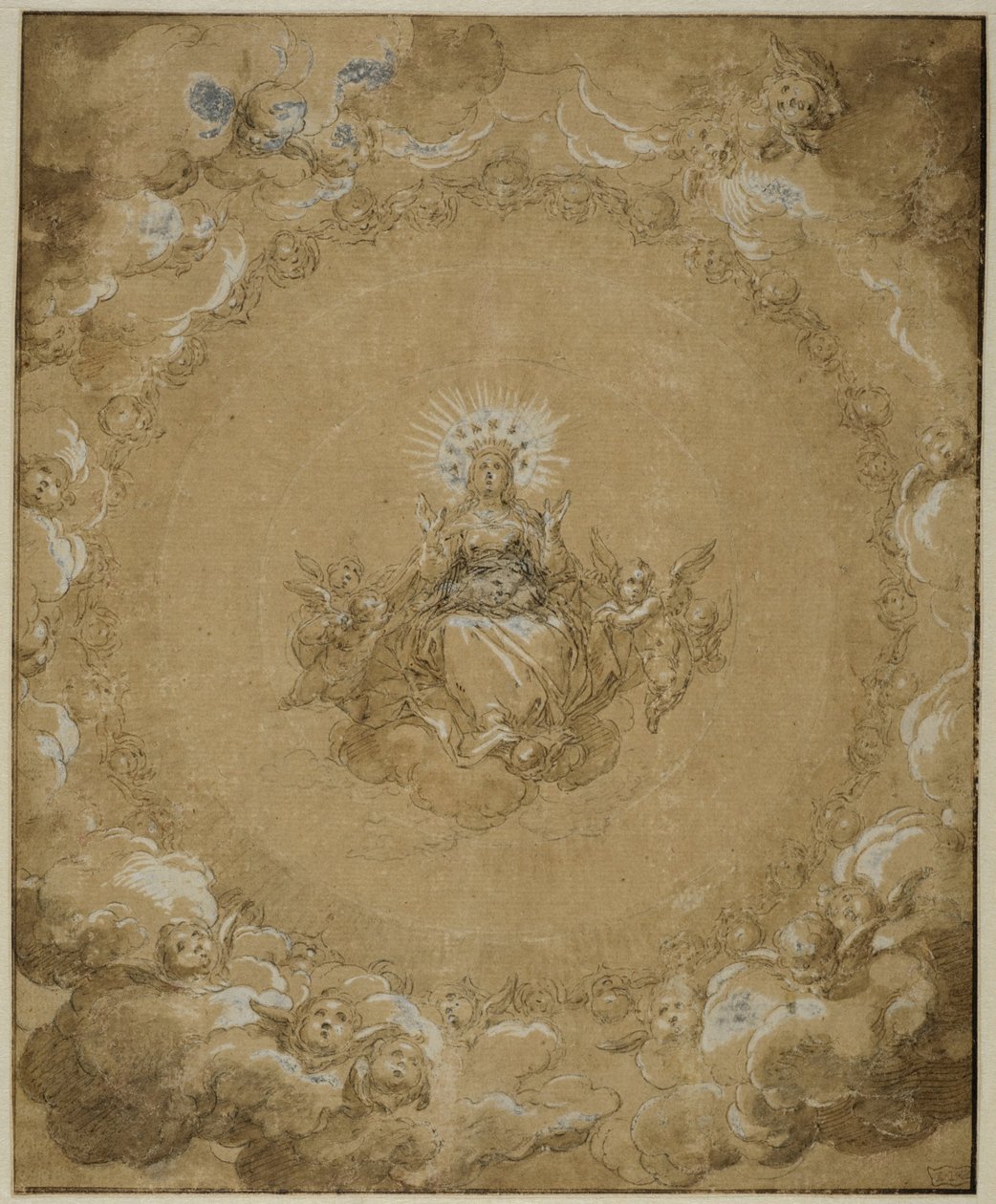 La Virgen en gloria de Abraham Bloemaert