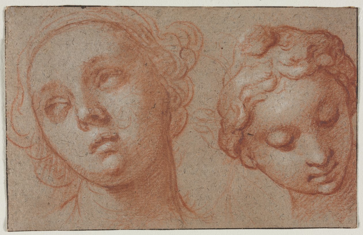 Dos Cabezas Femeninas, primera mitad del siglo XVII de Abraham Bloemaert