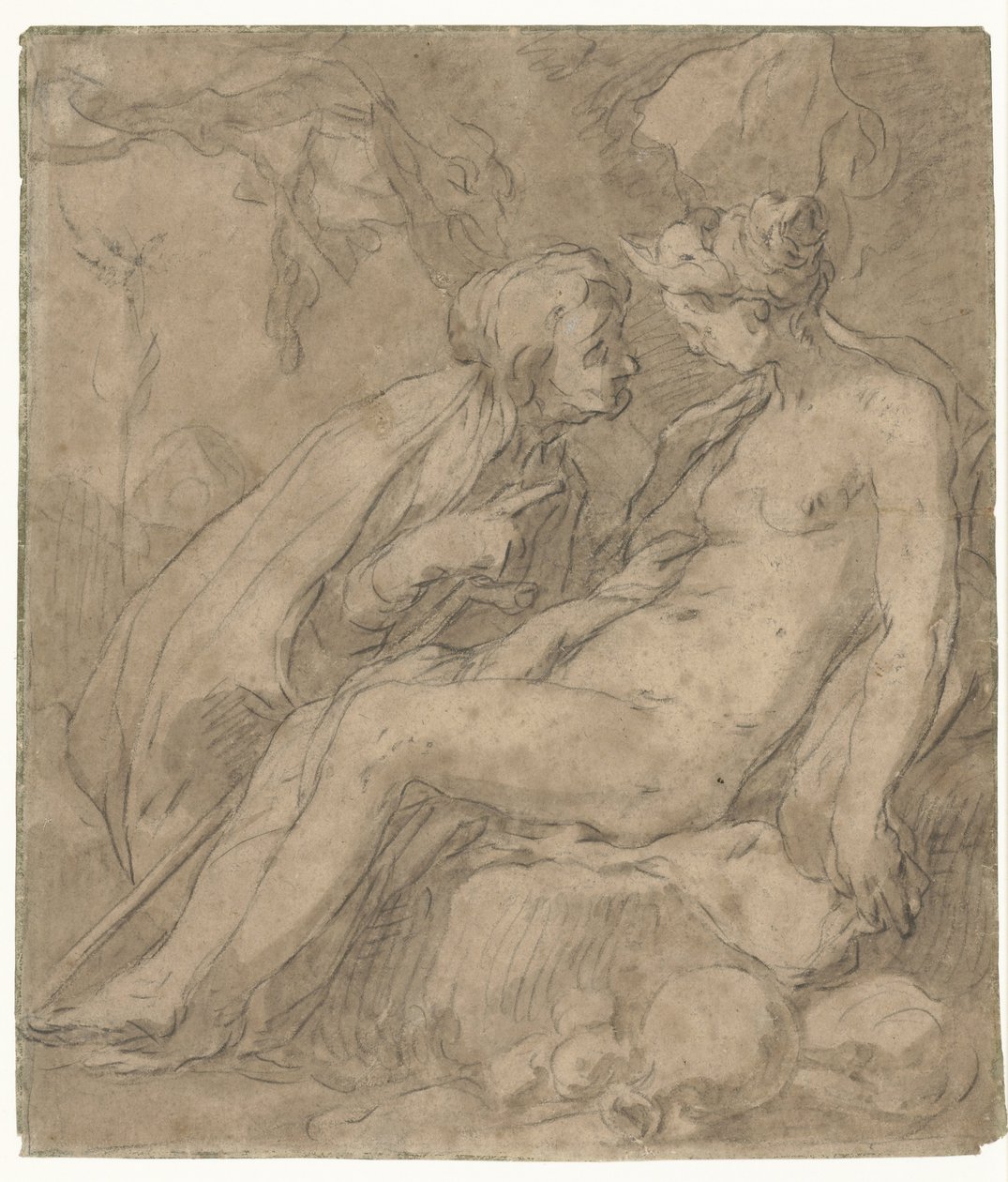 Vertumnus y Pomona (?) de Abraham Bloemaert