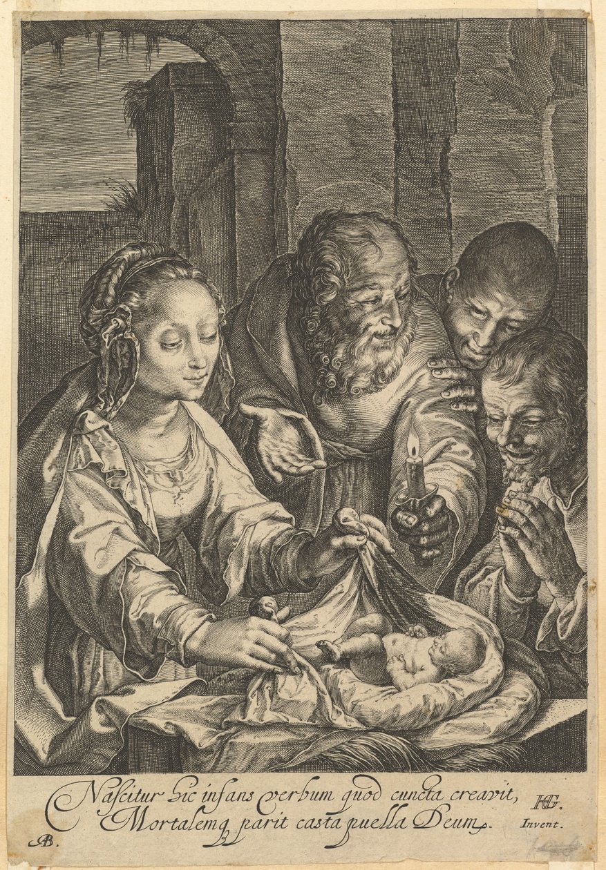 La Adoración de los Pastores, después de 1650 de Abraham Blooteling