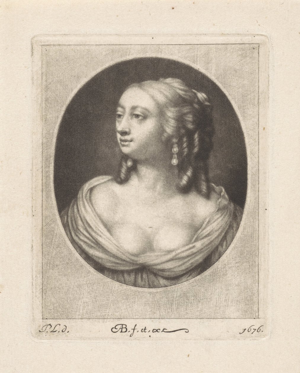 Busto de mujer joven con senos semidesnudos de Abraham Bloteling