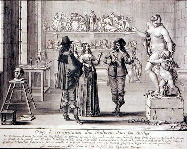 Un escultor en su estudio de Abraham Bosse