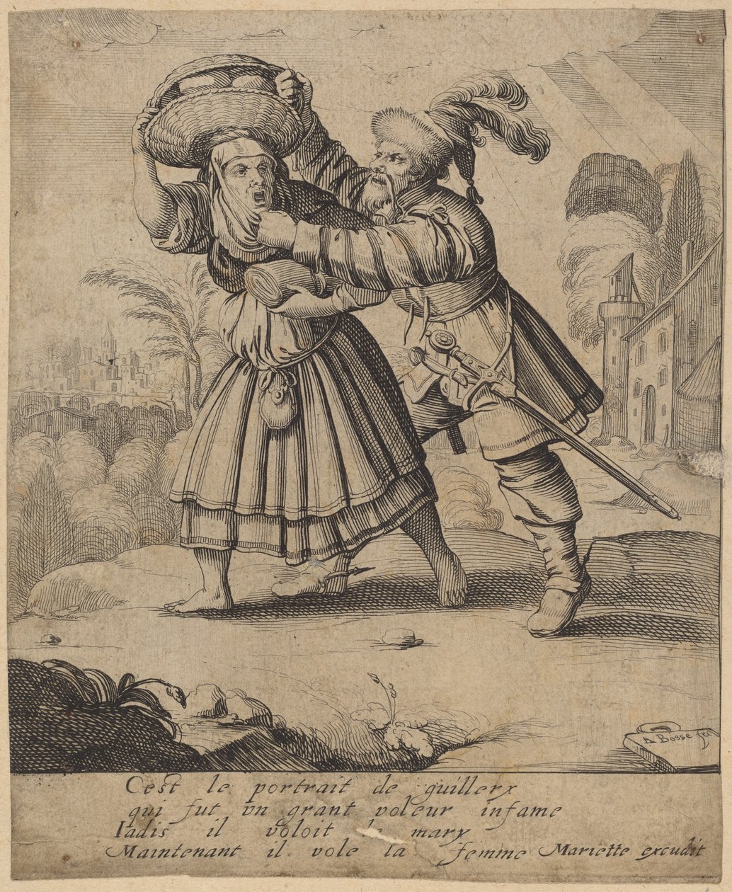 Es el retrato de Guillery... de Abraham Bosse