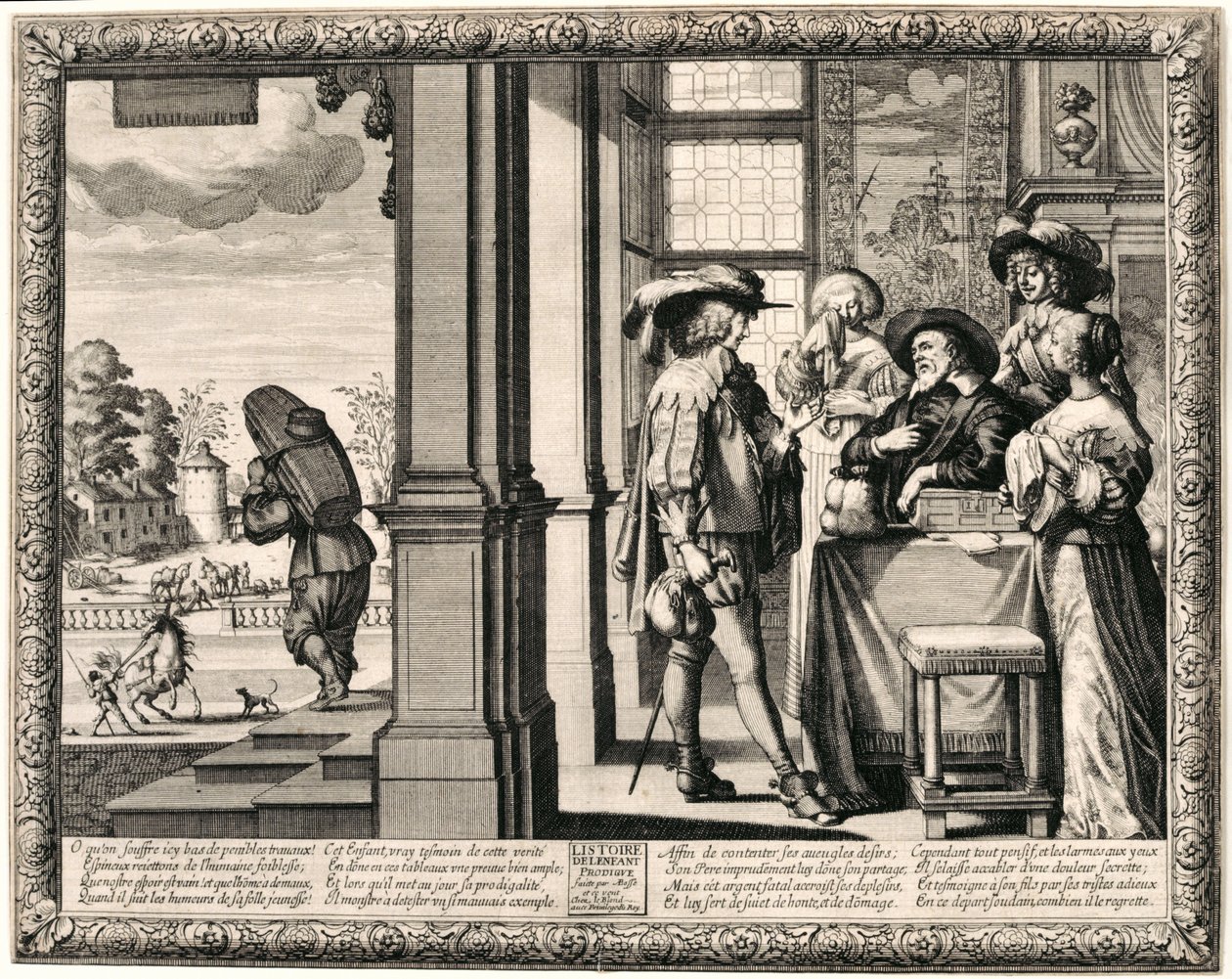 Partida del hijo pródigo de Abraham Bosse