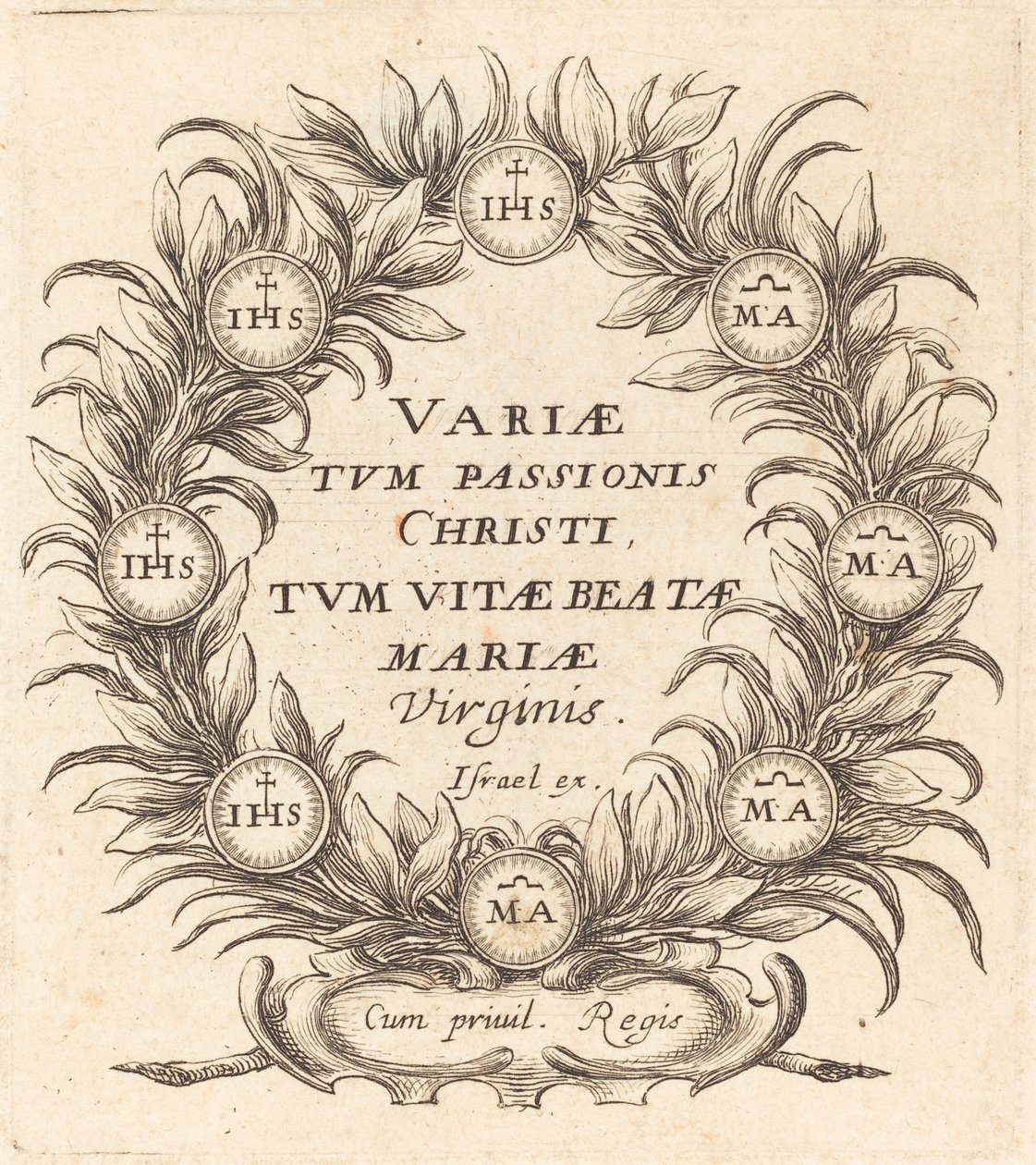 Frontispicio para "Los misterios de la pasión" de Callot de Abraham Bosse