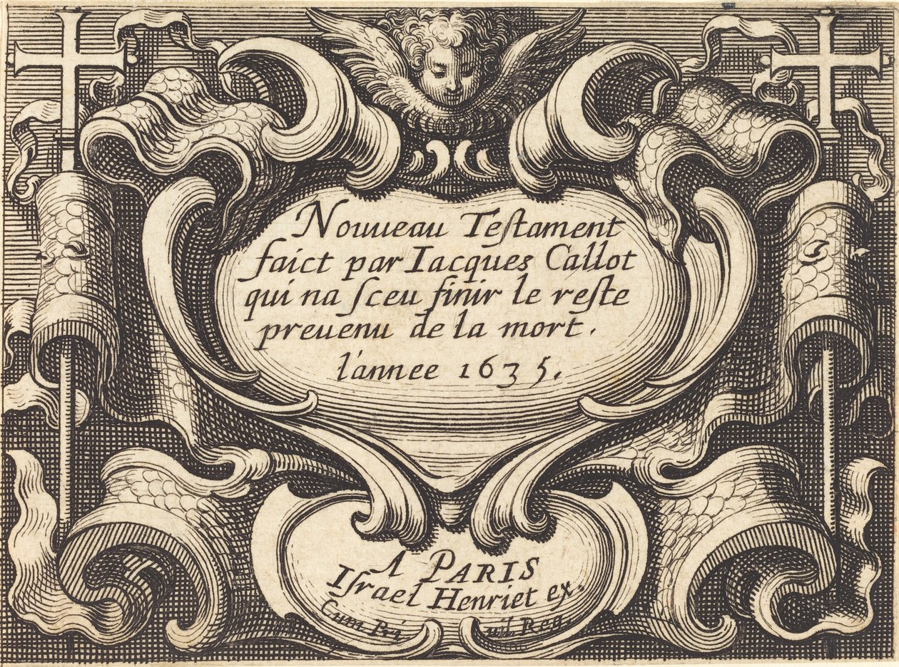 Frontispicio para "El Nuevo Testamento" de Callot de Abraham Bosse