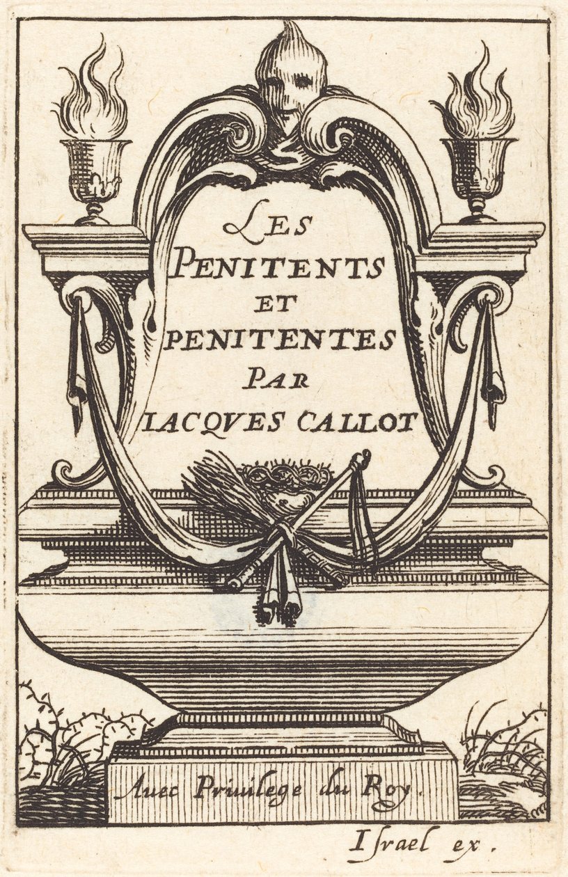 Frontispicio para "Los Penitentes" de Callot de Abraham Bosse