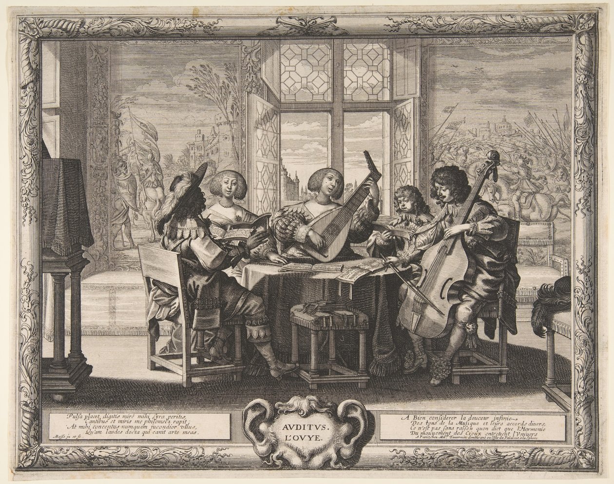 Audición, ca. 1638 de Abraham Bosse