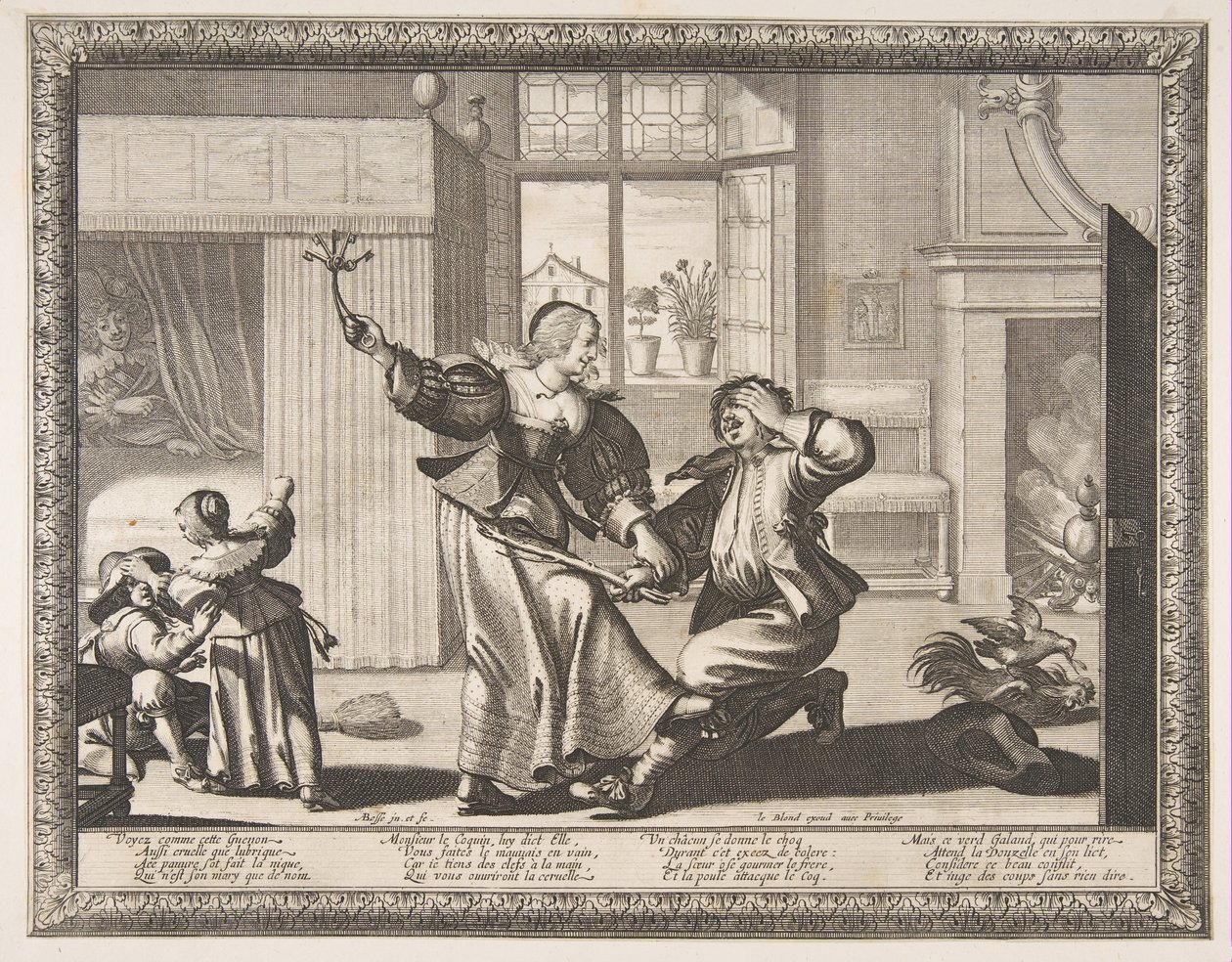 Golpeador de maridos, ca. 1633 de Abraham Bosse
