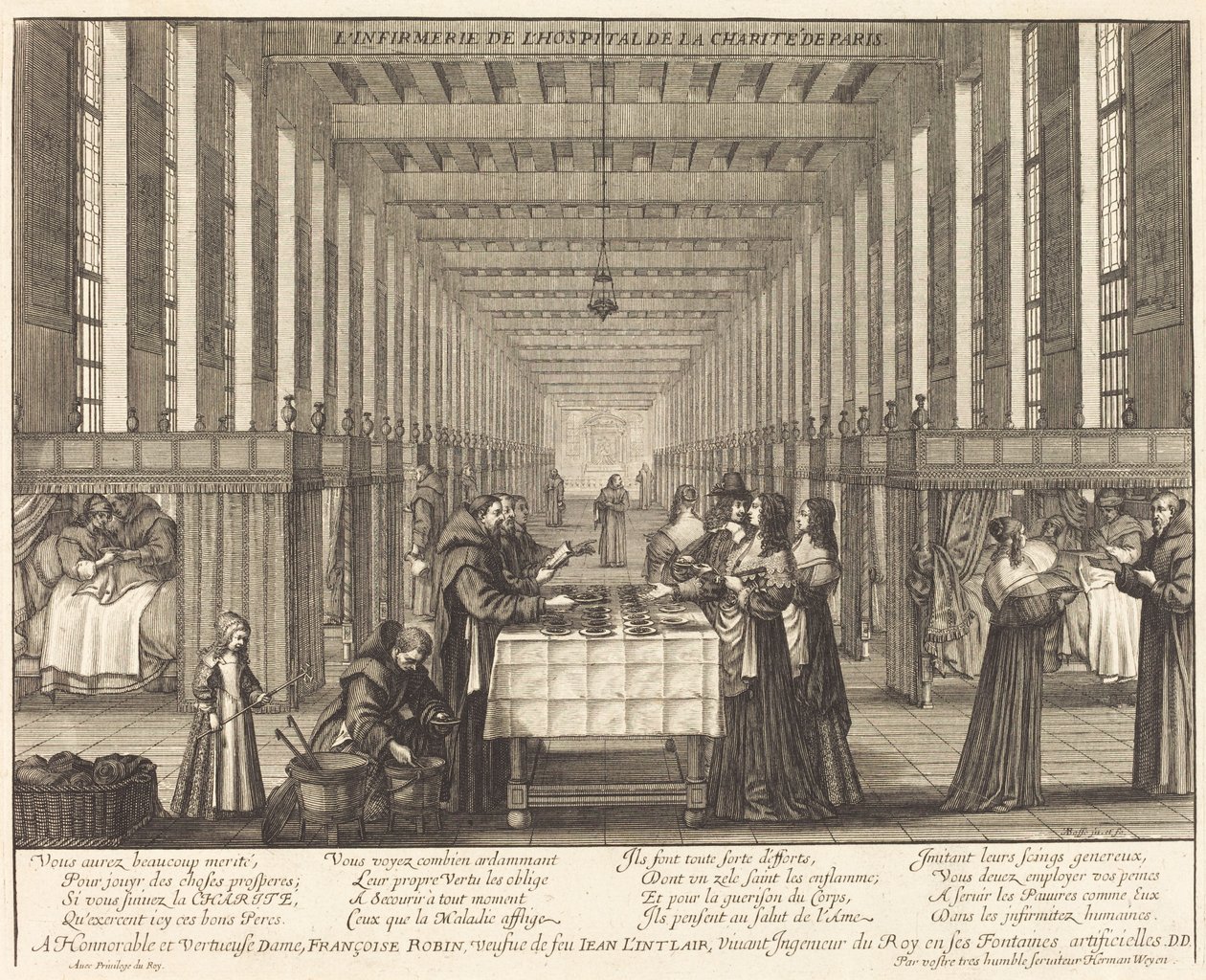 La Enfermería del Hospital de la Caridad de París de Abraham Bosse