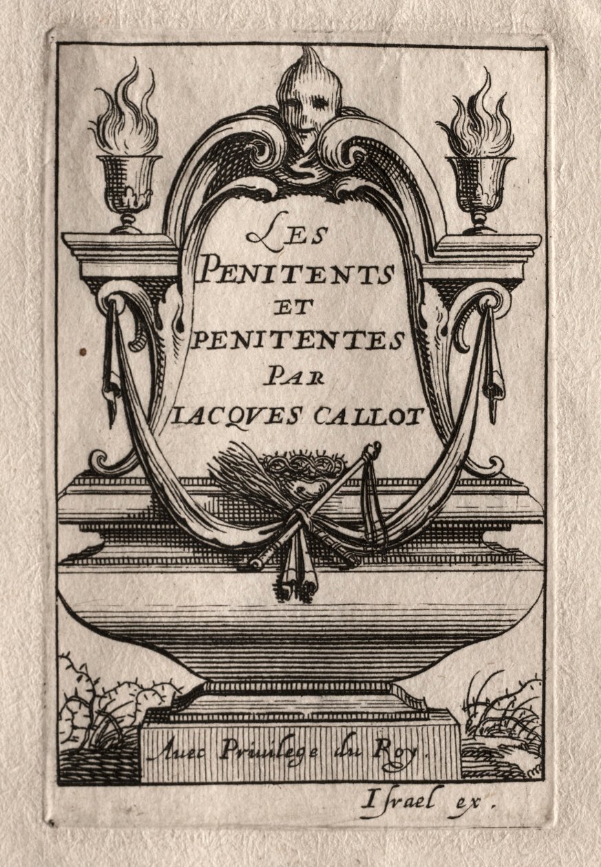 Les Pénitents: Frontispicio de Abraham Bosse