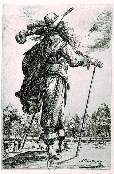 Ilustración de vestuario masculino de Abraham Bosse