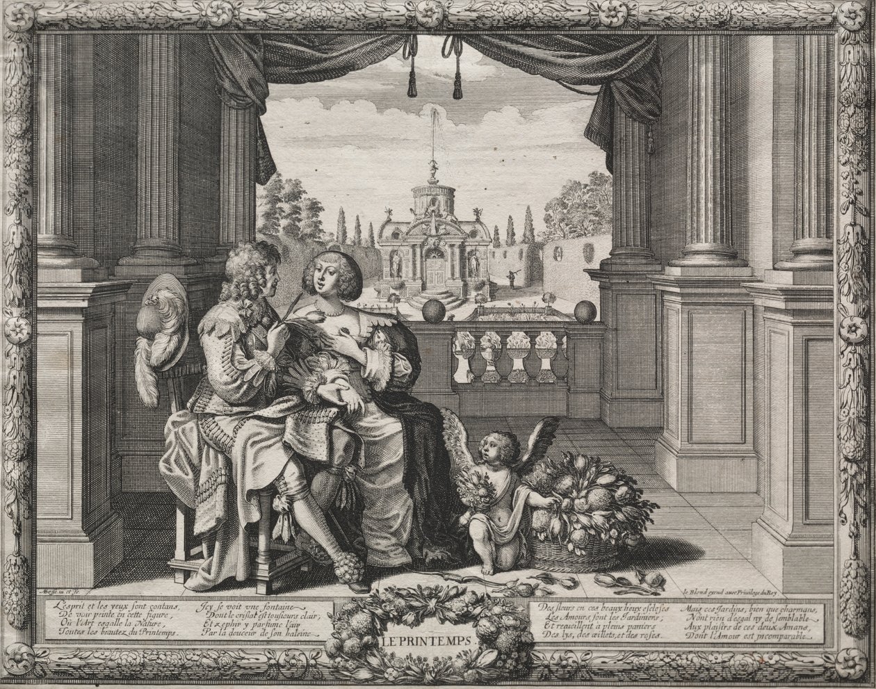 Las cuatro estaciones: Primavera de Abraham Bosse