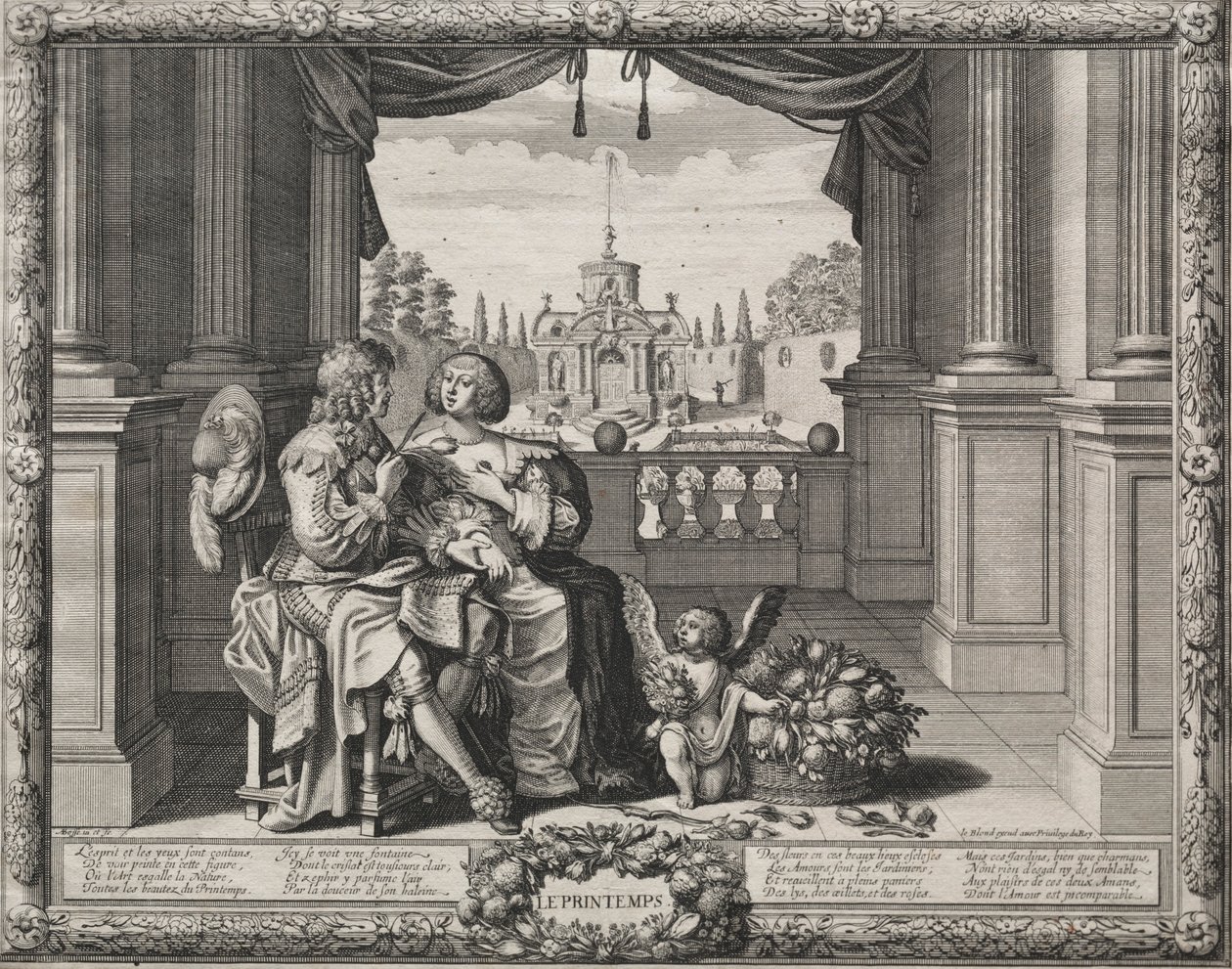 Las cuatro estaciones: Primavera, 1635 de Abraham Bosse