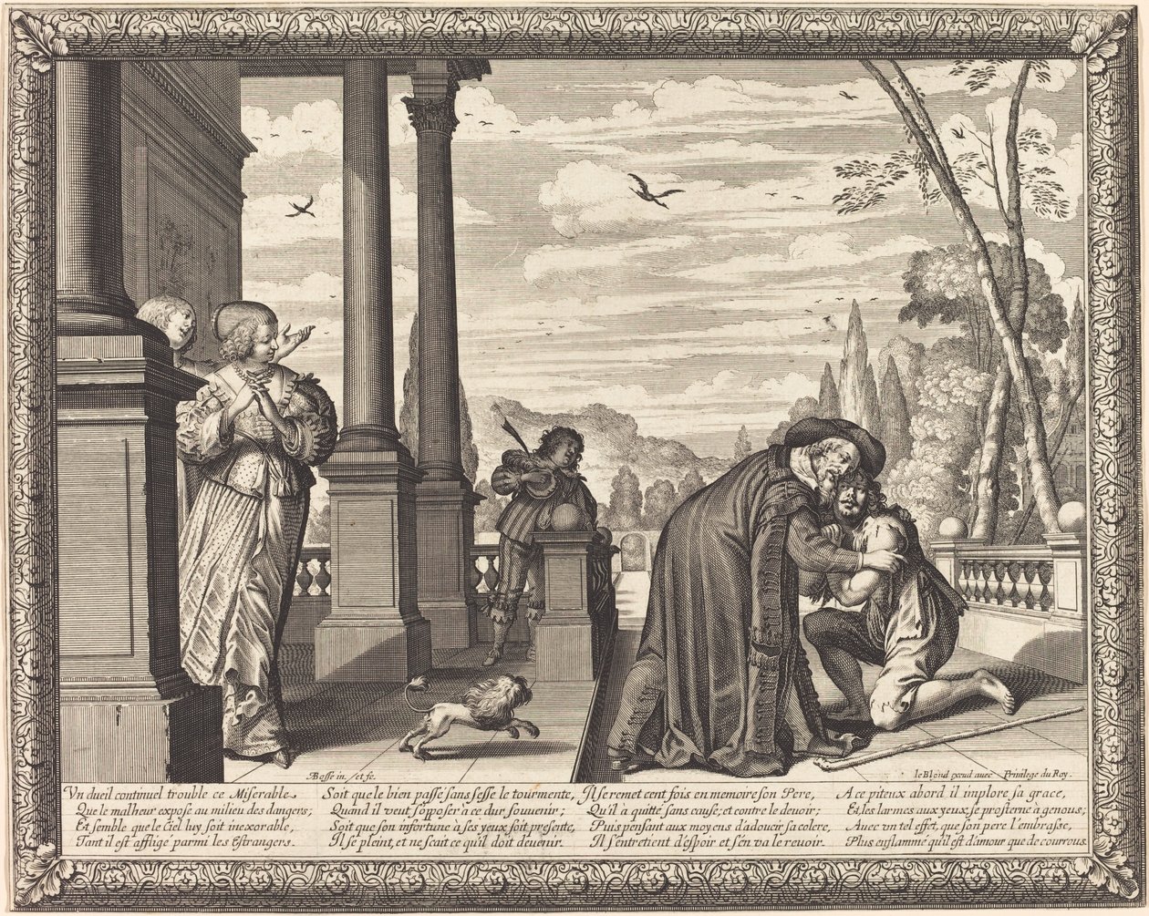 El hijo pródigo recibido por su padre de Abraham Bosse
