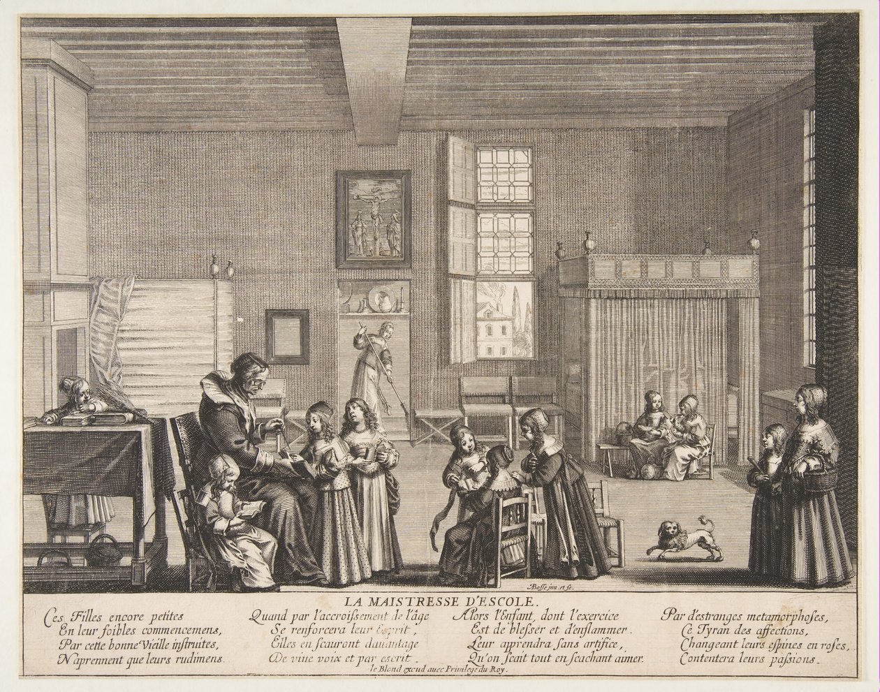 La maestra de escuela, ca. 1638 de Abraham Bosse