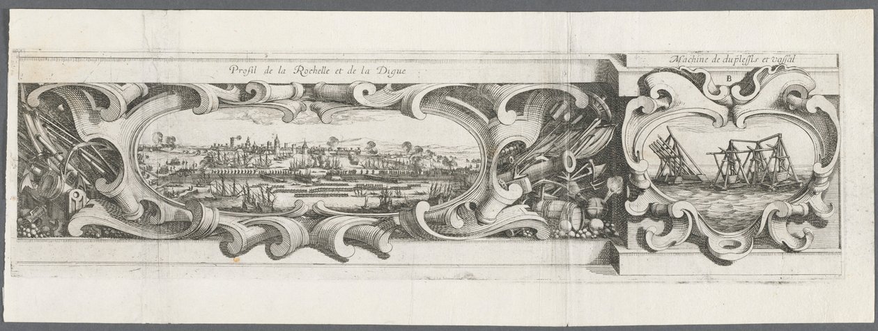 El sitio de La Rochelle: plancha 16 de Abraham Bosse