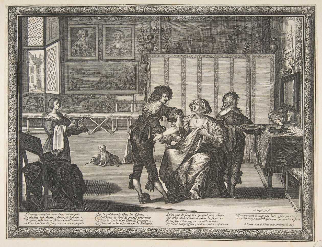 El cirujano La Saignée, 1632 de Abraham Bosse