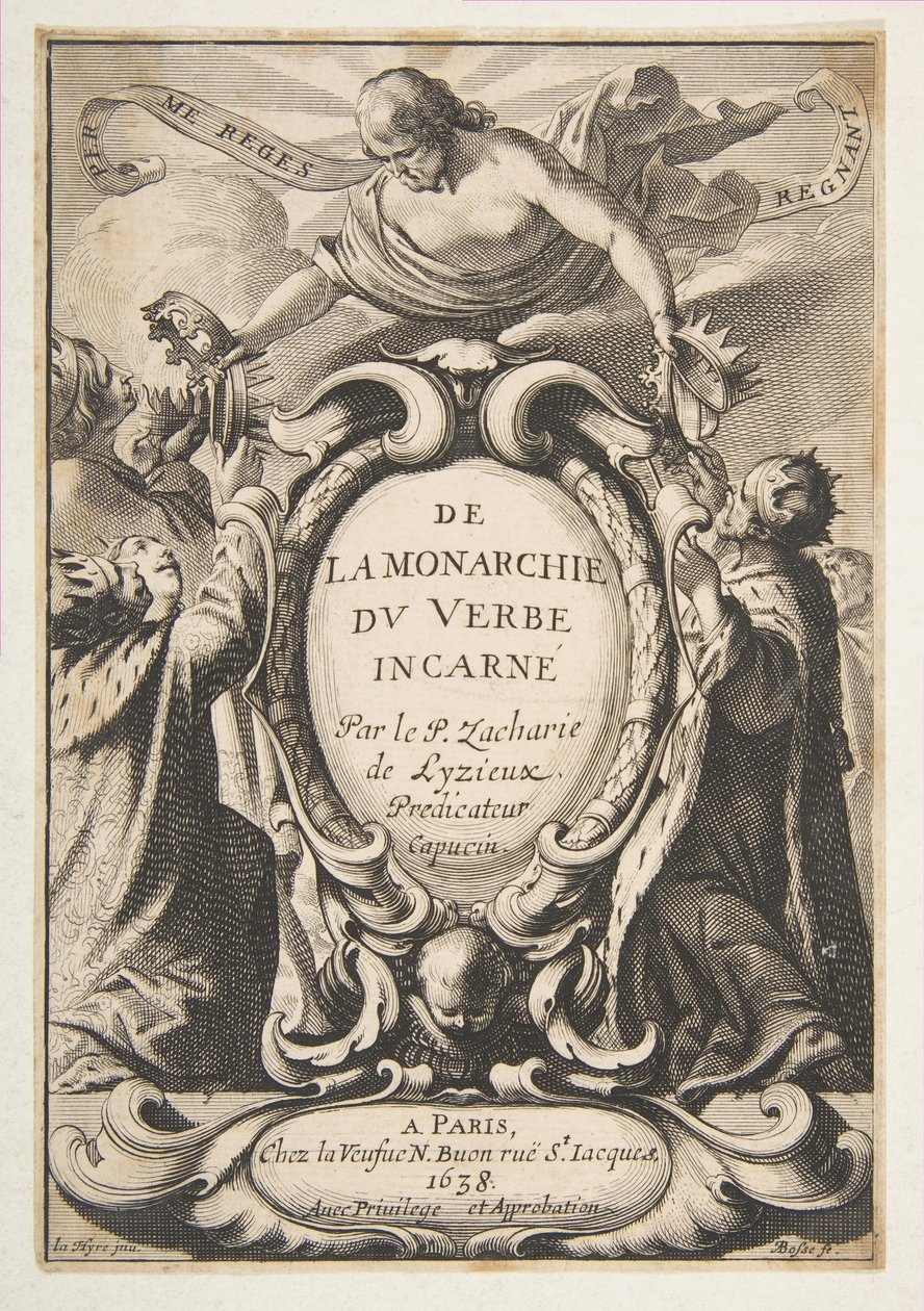 Portada: De la Monarquía del Verbo encarnado, 1638 de Abraham Bosse