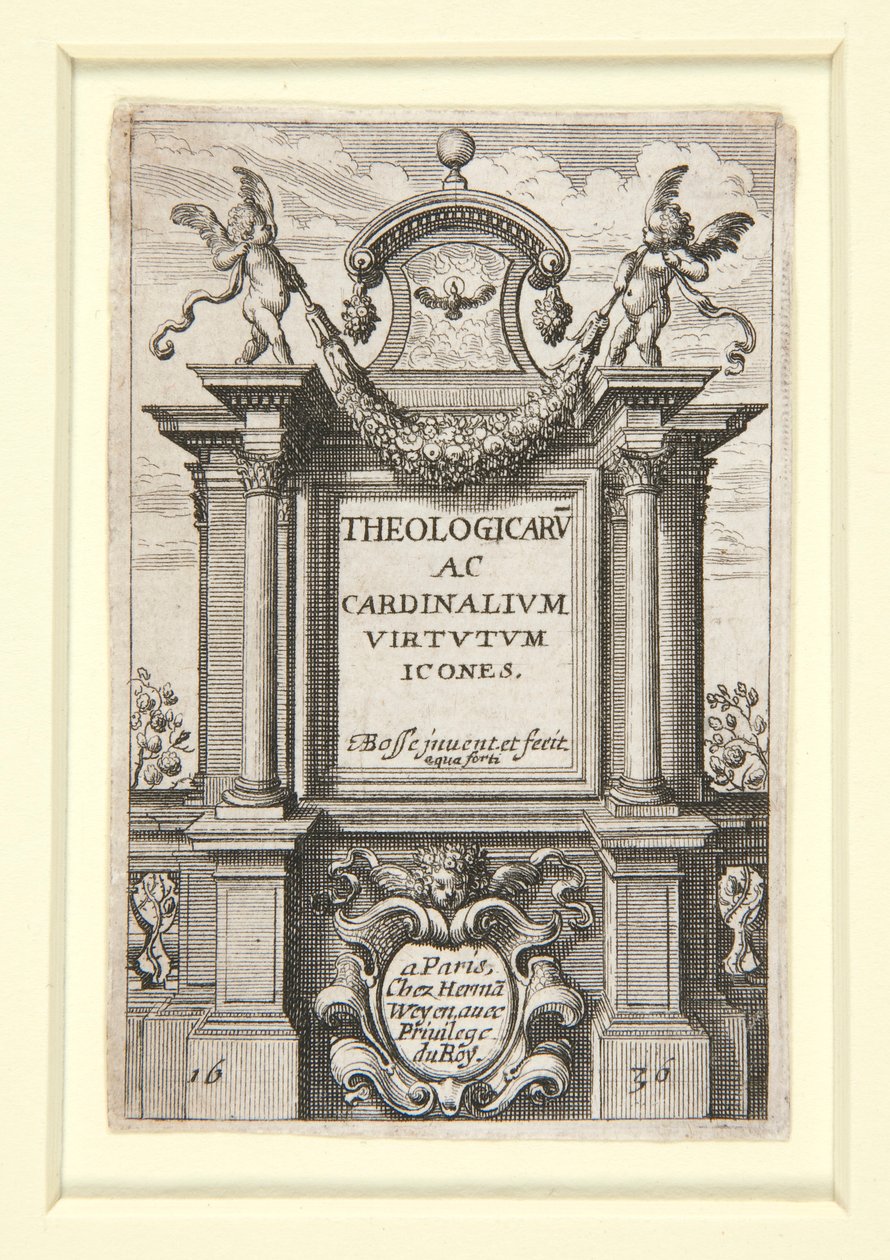 Portada de Iconos de Virtudes Teológicas y Cardinales de Abraham Bosse