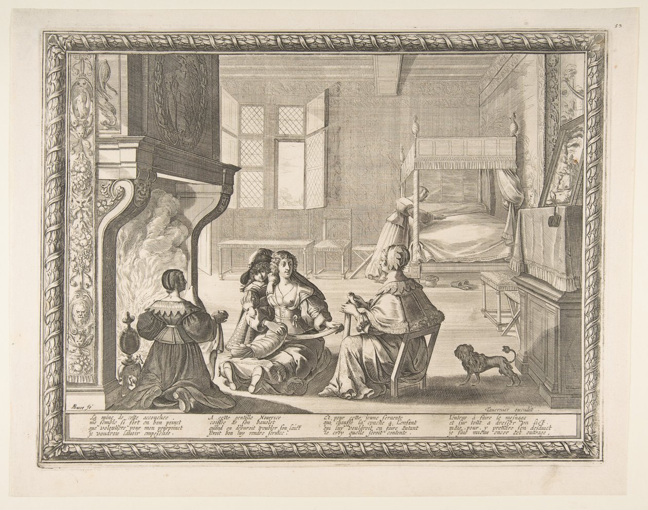 Visita de la niñera de Abraham Bosse