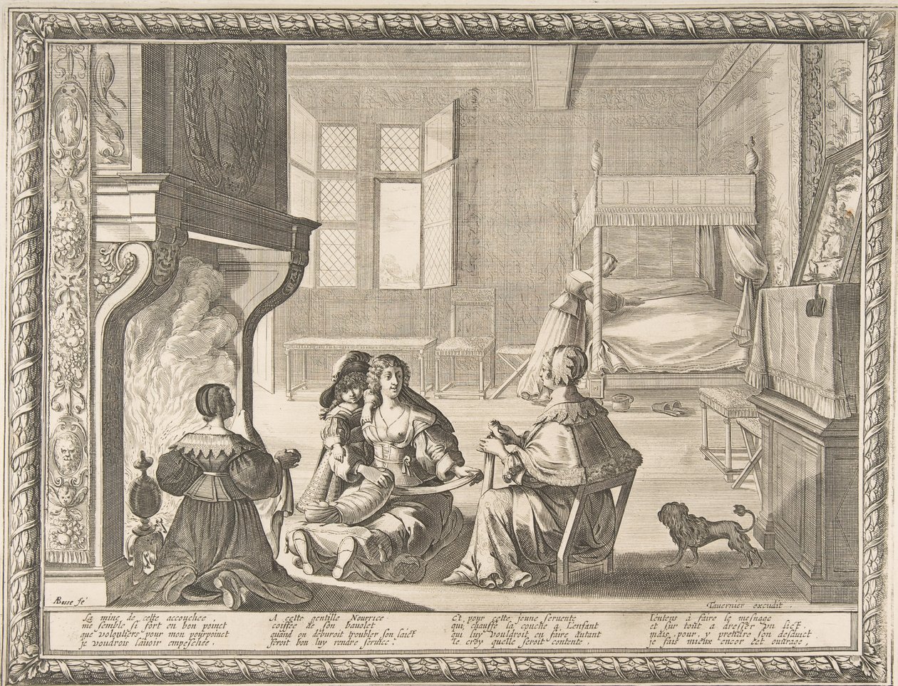 Visita de la niñera, 1633 de Abraham Bosse