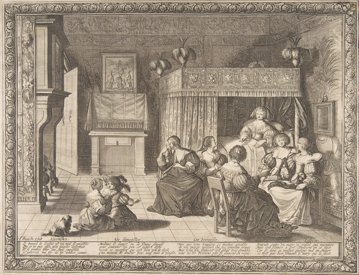 Visita a la nueva madre de Abraham Bosse