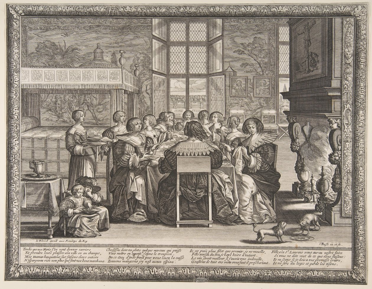 Esposas en la Mesa Durante la Ausencia de sus Maridos de Abraham Bosse