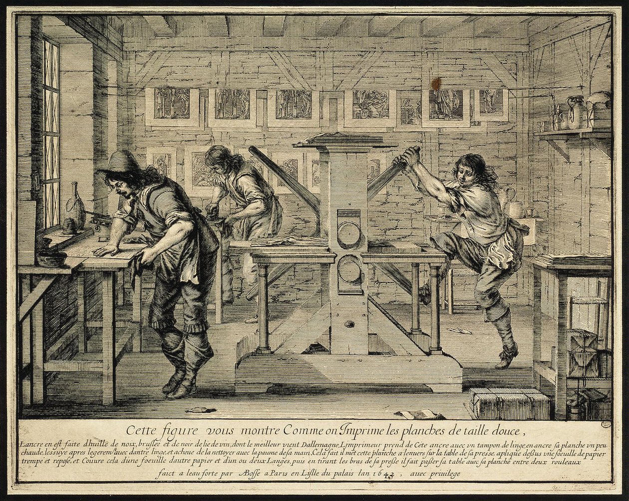 Taller de un Grabador, 1642 de Abraham Bosse