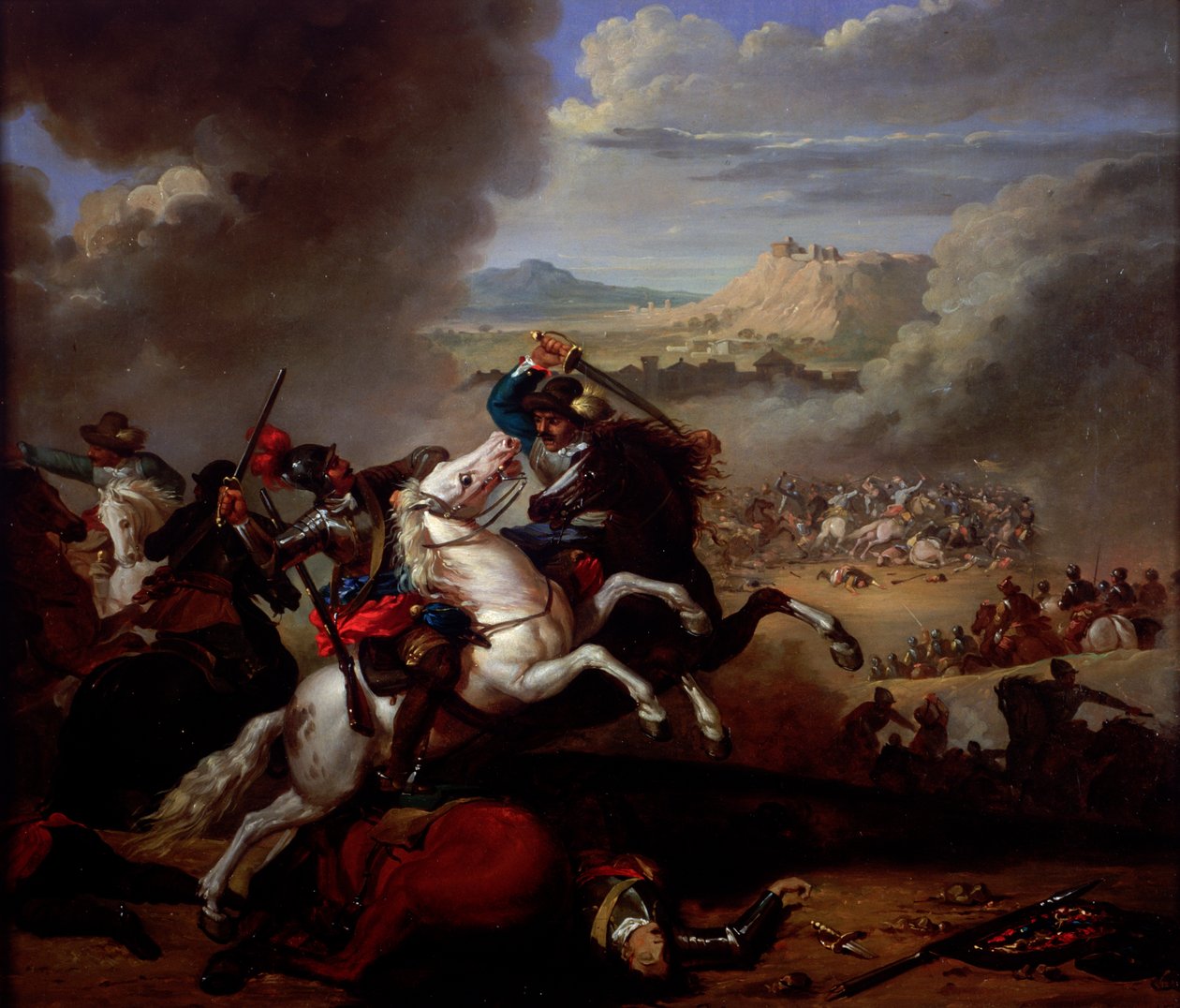 Escena de Batalla, c. 1807-c. 1868 de Abraham Cooper