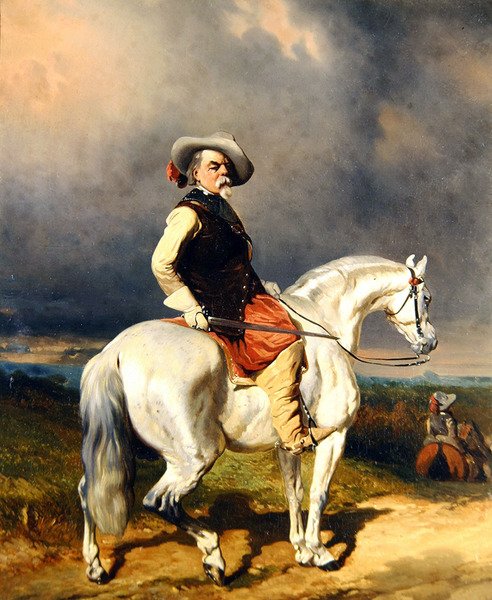 Caballero en un Caballo Blanco de Abraham Cooper