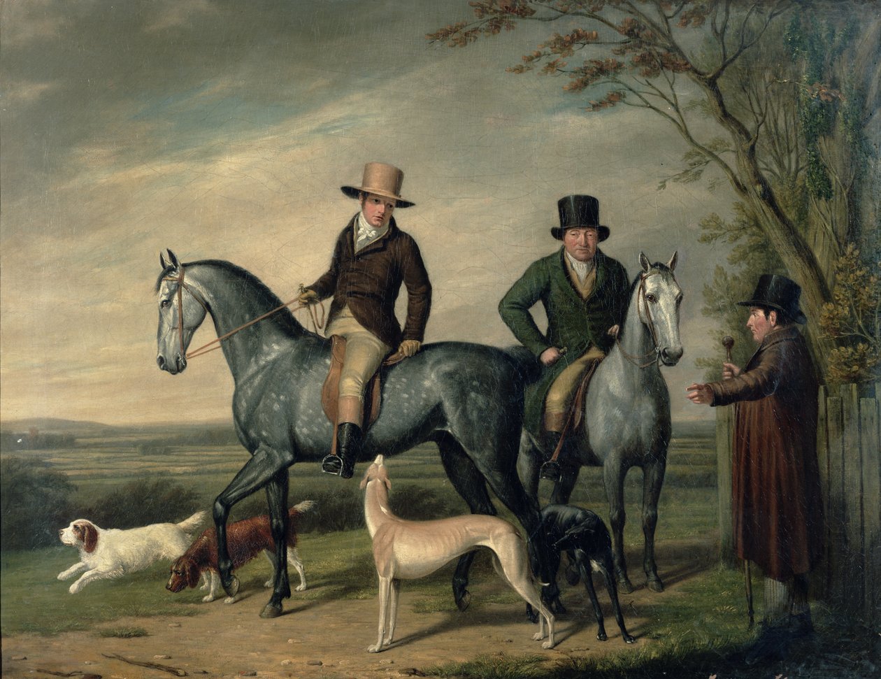 Dos Caballeros en Cazadores Grises de Abraham Cooper